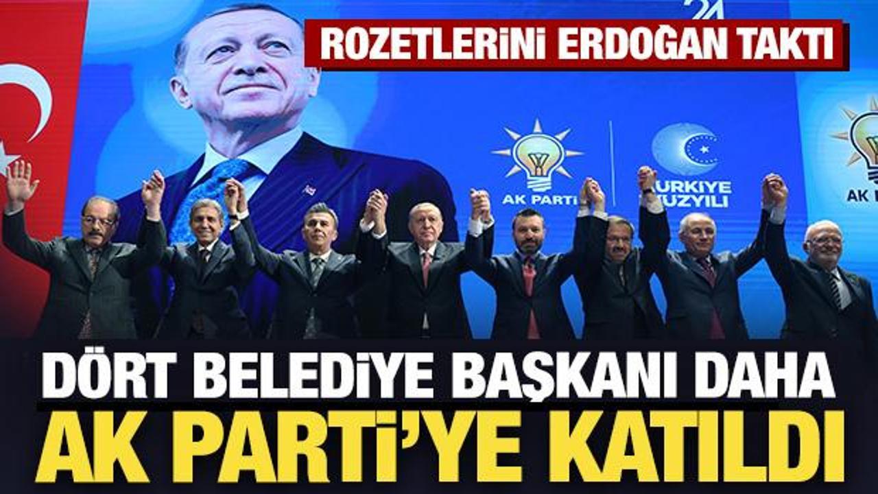 Erdoğan, AK Parti’ye katılan 4 belediye başkanına rozet taktı