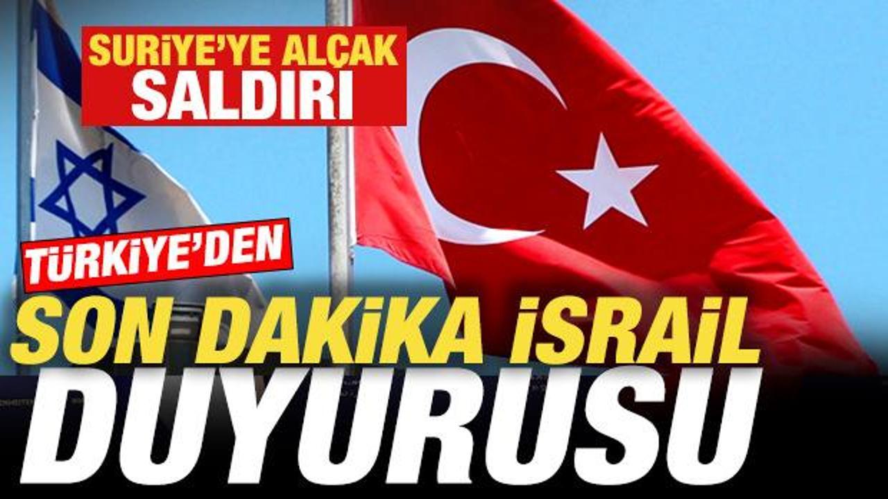 Suriye'ye alçak saldırı! Türkiye'den son dakika İsrail duyurusu