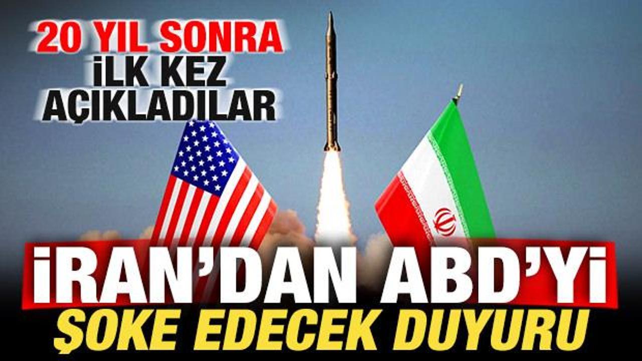 Son dakika: İran'dan ABD'yi şoke edecek duyuru! 20 yıl sonra ilk kez açıkladılar