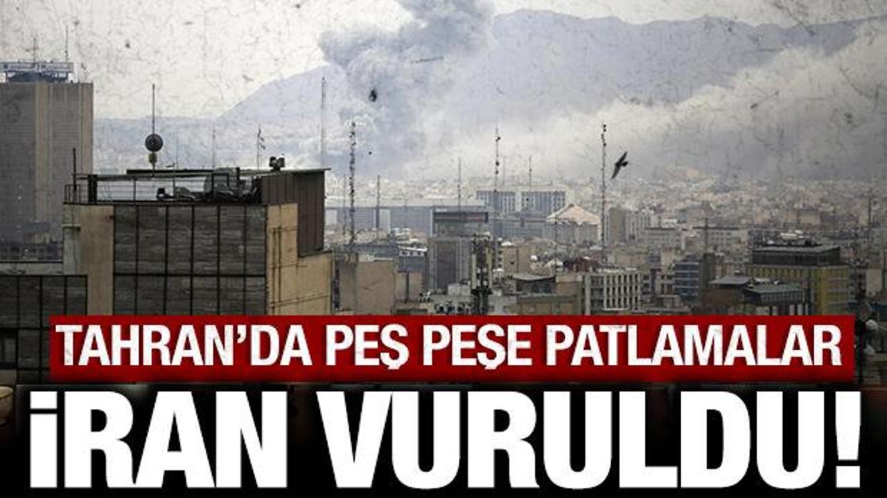 Son dakika: İran'ın başkenti Tahran vuruluyor! Birçok bölgeden dumanlar yükseliyor...