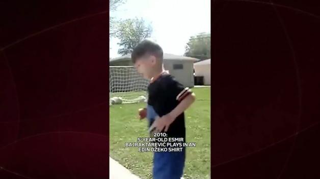 Bosna Hersek'in Dünya Kupasına katılmasını sağlayan golü atan oyuncunun çocukluk görüntüleri şaşırttı...