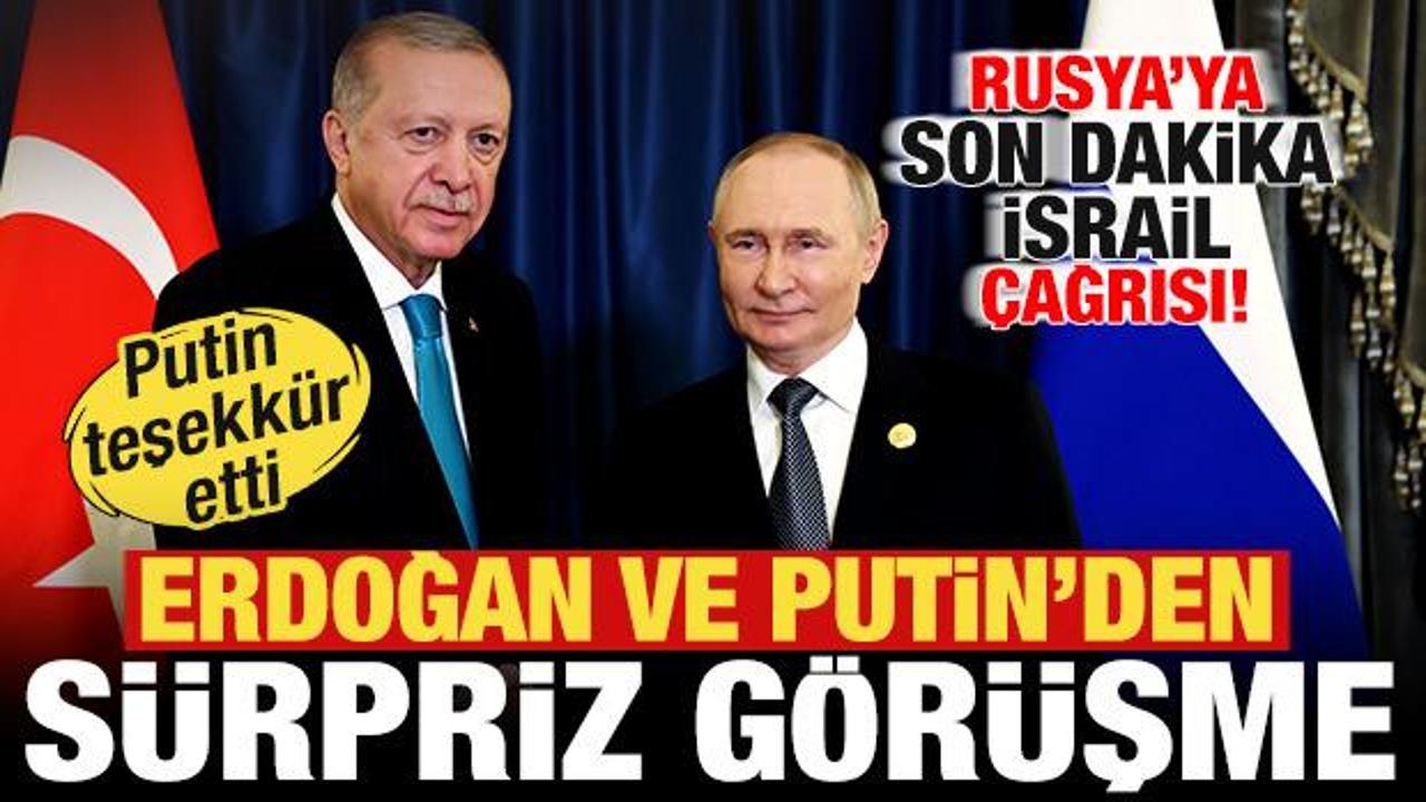 Cumhurbaşkanı Erdoğan ve Putin'den kritik görüşme! Rusya'ya son dakika İsrail çağrısı