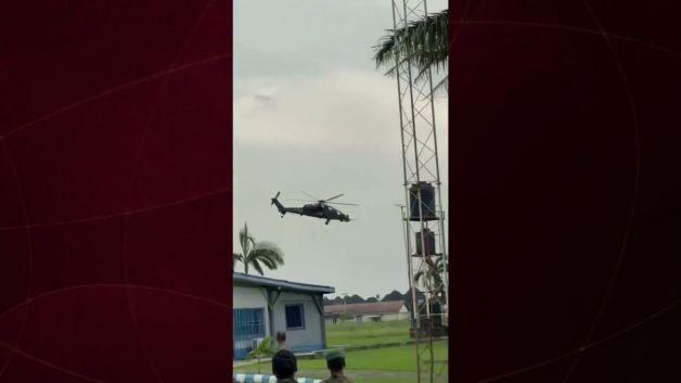 Türk savunma sanayisinin gururu ATAK  helikopteri Nijerya semalarında görüntülendi