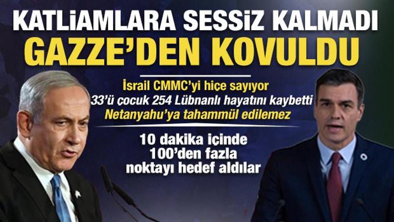 Netanyahu Lübnan’daki katliamlara sessiz kalmayan İspanya’yı Gazze’deki merkezden çıkardı
