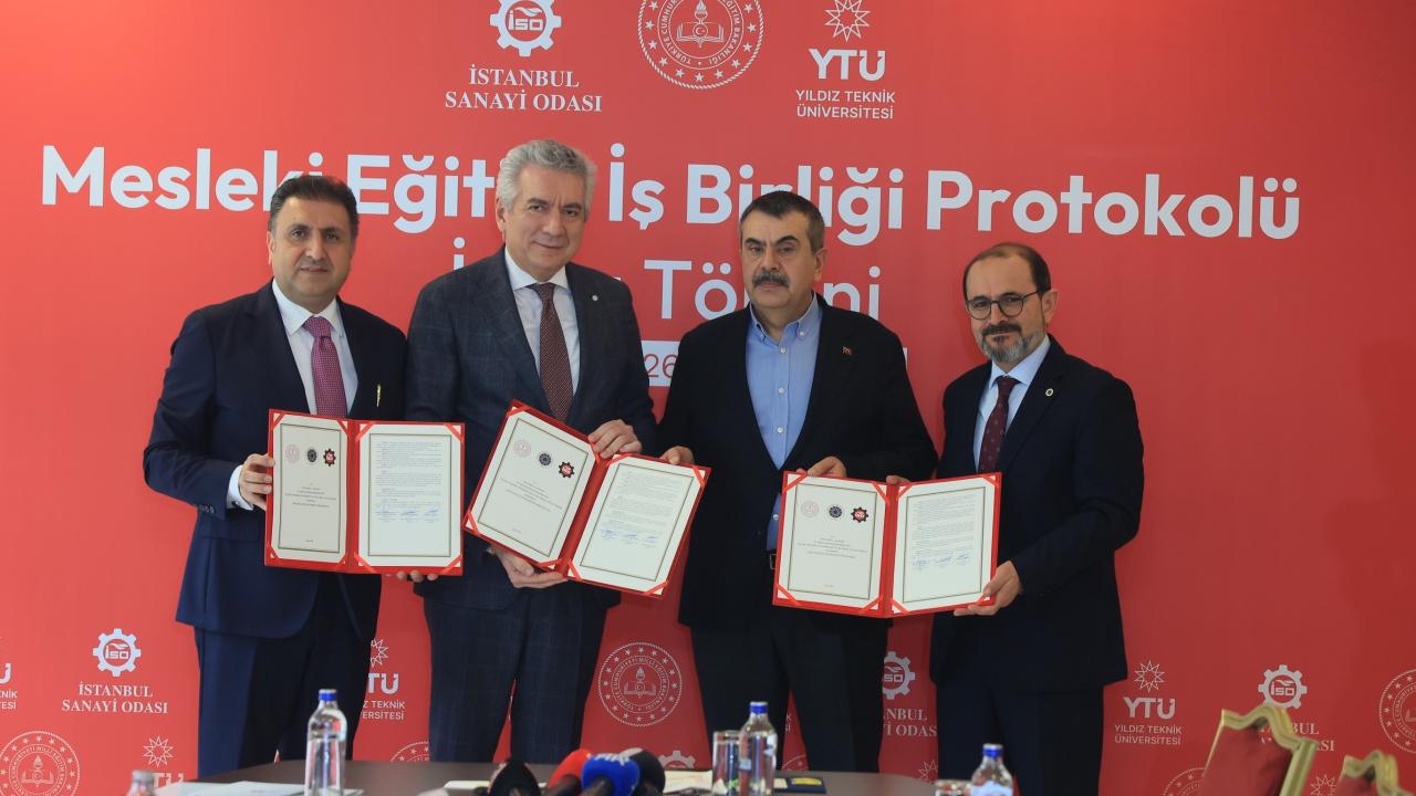 MEB, İSO ve YTÜ arasında mesleki eğitimde dev iş birliği protokolü