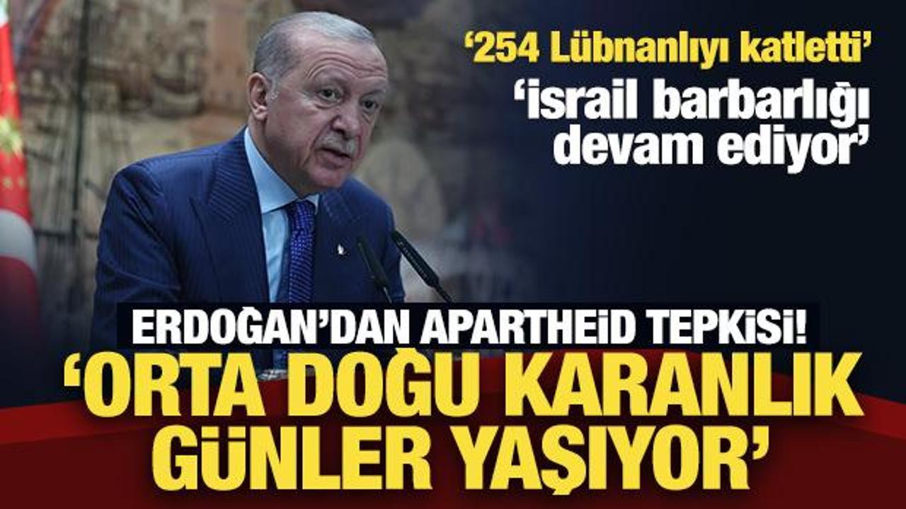 Son Dakika... Erdoğan'dan çok sert mesajlar: Apartheid tepkisi!